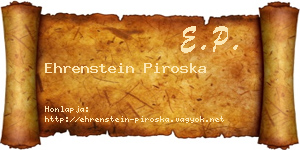 Ehrenstein Piroska névjegykártya